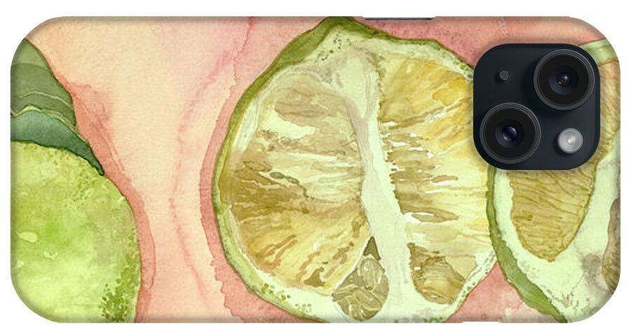 Lime iPhone Case featuring the painting Limes In Sicily by Sharon Pitts