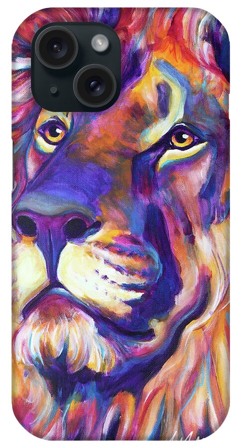 Lion - Cecil iPhone Case featuring the painting Lion - Cecil by Dawgart