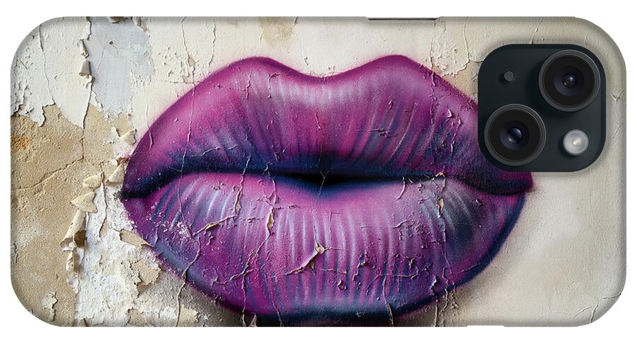Abandoned iPhone Case featuring the photograph Lips on the Wall by Roman Robroek