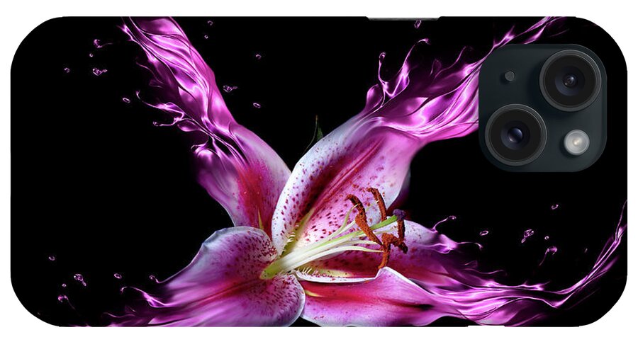 Liquid Lilly iPhone Case featuring the photograph Liquid Lilly by Lori Hutchison