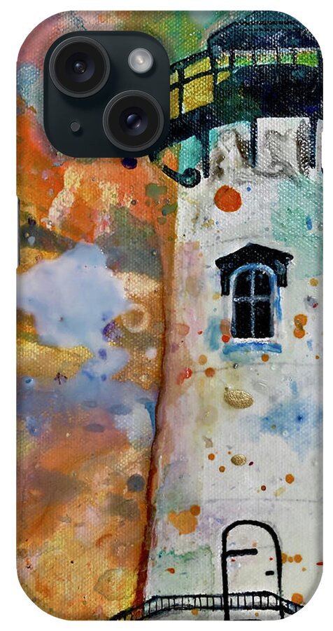 Lighthouse iPhone Case featuring the painting Lite_Haus by Kasha Ritter