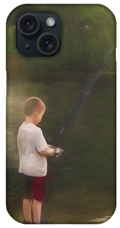 Fishing iPhone Case featuring the photograph Little Boy Fishing by Jason Fink
