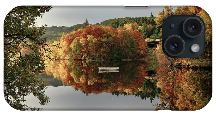 Loch Faskally iPhone Case featuring the photograph Loch Faskally Autumn Reflection by Grant Glendinning