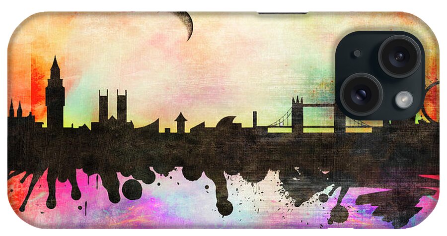 Cityscapes & Architecture iPhone Case featuring the mixed media London 1 by Mark Ashkenazi