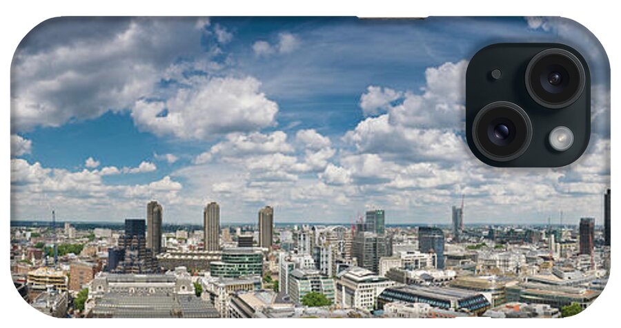 Central Bank iPhone Case featuring the photograph London Big Sky Cityscape by Fotovoyager