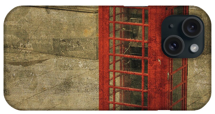 Telephone Booth
 iPhone Case featuring the digital art London Calling by John W. Golden