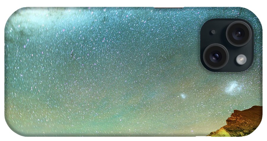 Galaxy iPhone Case featuring the photograph Long Exposure Of Stars by Piskunov