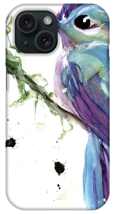 Hummingbird Watercolor iPhone Case featuring the painting Long-tailed Sylph by Dawn Derman