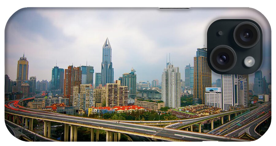 Intertwined iPhone Case featuring the photograph Long Twisting Bridges In Shanghai by Allister Chiong's Photography