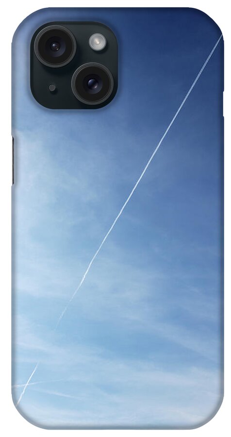 Long iPhone Case featuring the photograph Long Vapor Trail by Richard Newstead