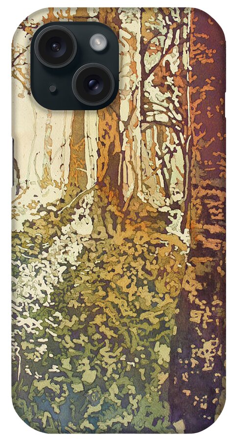 Forest iPhone Case featuring the painting Looking Up Towards Home by Jenny Armitage