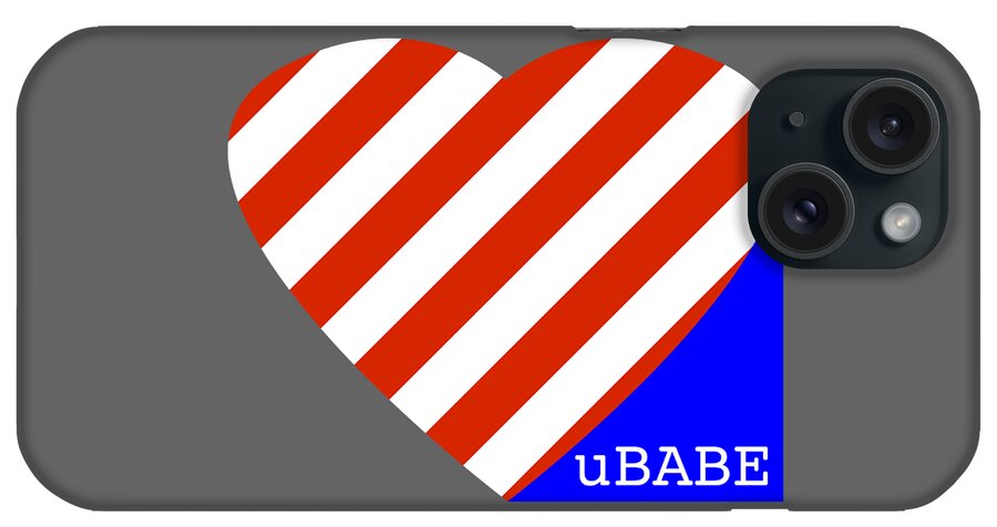 Love Ubabe America iPhone Case featuring the digital art Love Ubabe America by Ubabe Style