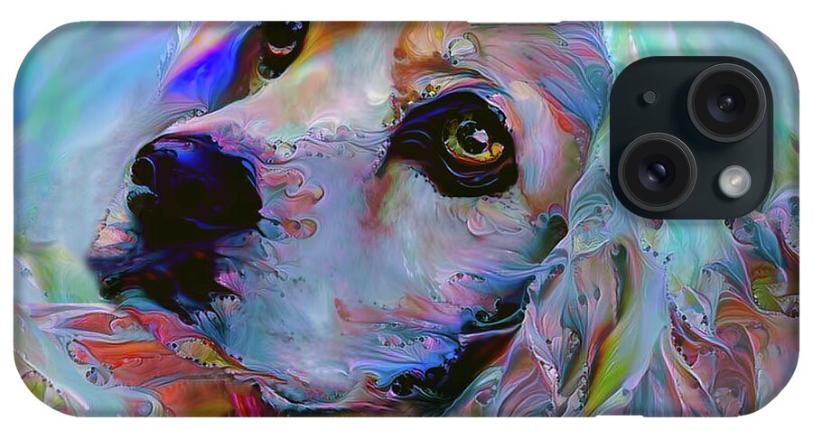 Cocker Spaniel iPhone Case featuring the digital art Lucky the Cocker Spaniel by Peggy Collins