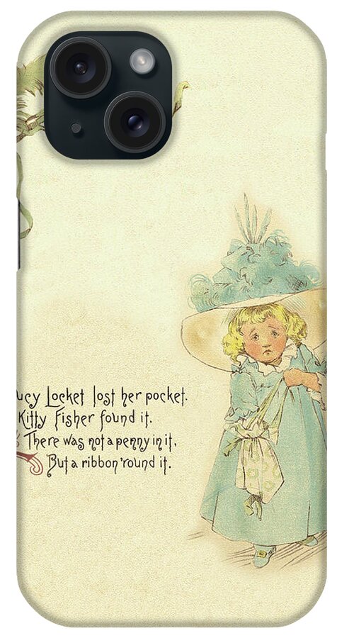Mother Goose iPhone Case featuring the painting Lucy Locket by Maud Humphrey