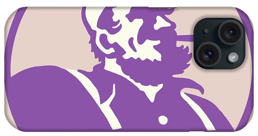 Accessories iPhone Case featuring the drawing Lumberjack With Pipe by CSA Images
