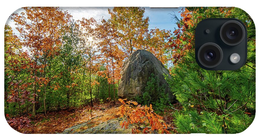 Lynn iPhone Case featuring the photograph Lynn Woods Dungeon Rock Fall Foliage Lynn Massachusetts by Toby McGuire