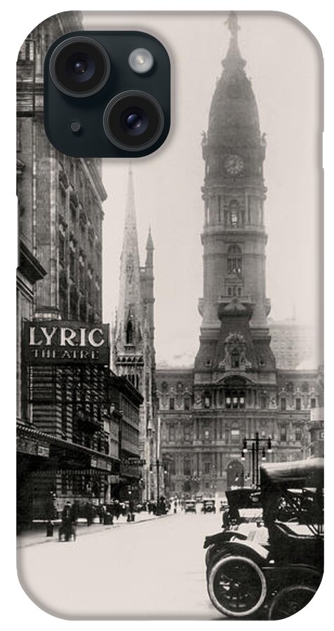 Black And White iPhone Case featuring the photograph Lyric theatre by Irvin R Glazer