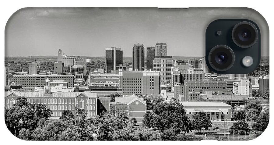 Alabama iPhone Case featuring the photograph Magic City Skyline BW by Ken Johnson