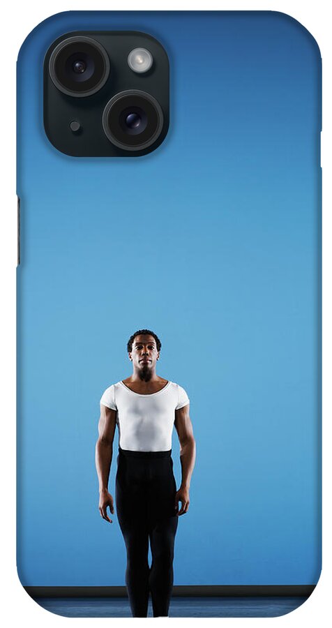 Ballet Dancer iPhone Case featuring the photograph Male Ballet Dancer Standing On Stage by Thomas Barwick