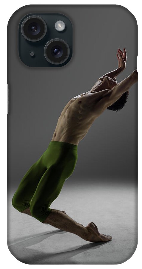 Ballet Dancer iPhone Case featuring the photograph Male Dancer Performing Elevation Over by Nisian Hughes