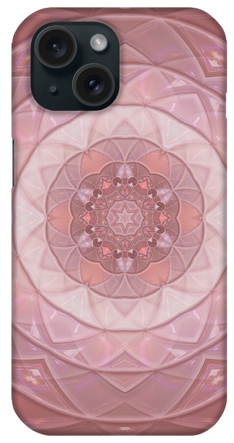 Mandala iPhone Case featuring the digital art Mandala Introspective Love by Rachel Hannah
