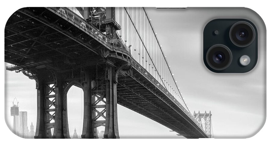 Manhattan Bridge iPhone Case featuring the photograph Manhattan Bridge 1 by Moises Levy