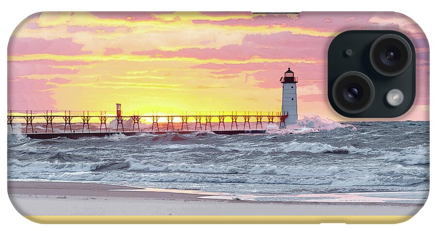 Manistee iPhone Case featuring the photograph Manistee Pierhead Poster by Fran Riley