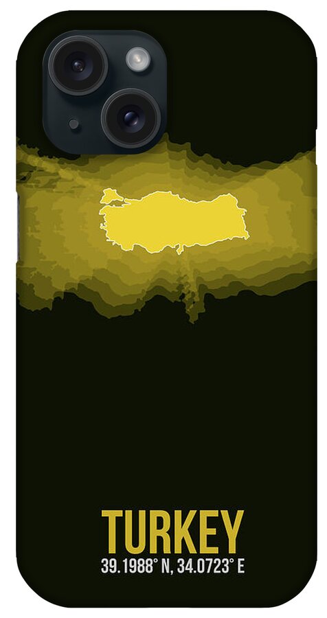 Map Of Turkey iPhone Case featuring the digital art Map of Turkey 3 by Naxart Studio
