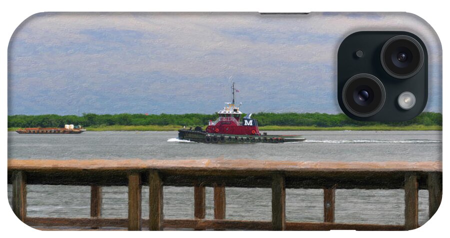 Tug iPhone Case featuring the painting Marine Towing by Dale Powell