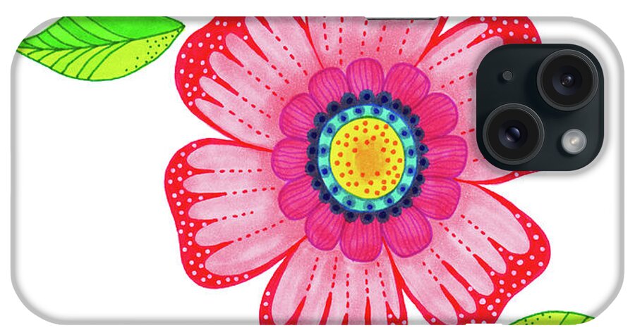 Marker Flower iPhone Case featuring the digital art Marker Flower by Hello Angel