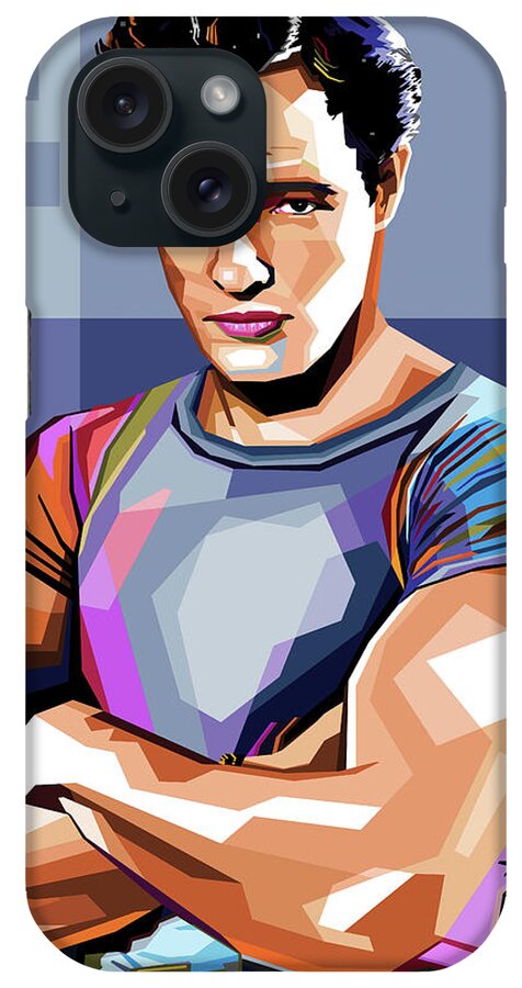 Marlon Brando iPhone Case featuring the digital art Marlon Brando by Movie World Posters