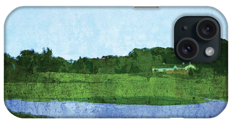 Marsh iPhone Case featuring the mixed media Marsh 2 by Christine O?brien