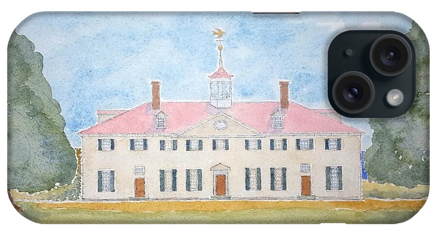 Watercolor iPhone Case featuring the painting Martha's House of Lore by John Klobucher