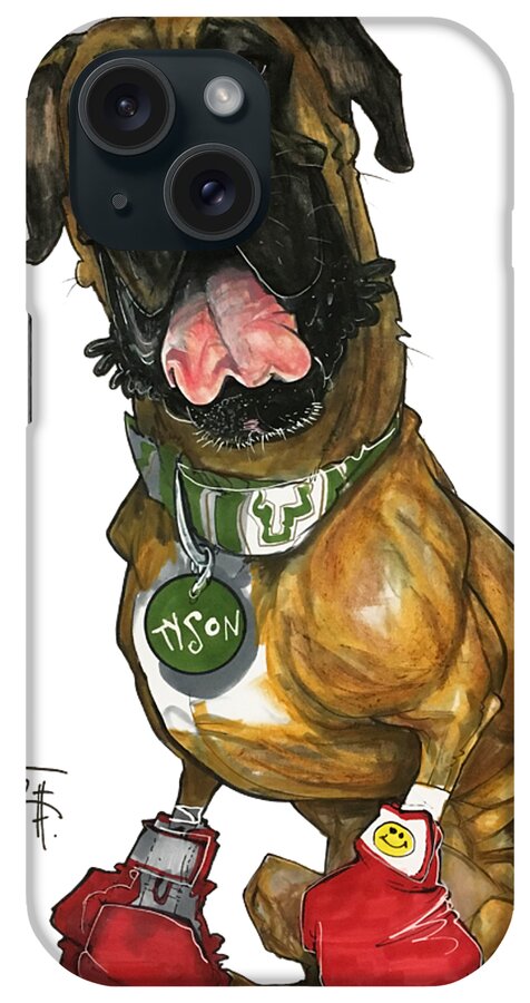 Martinez 7-1369 iPhone Case featuring the drawing Martinez 7-1369 by John LaFree