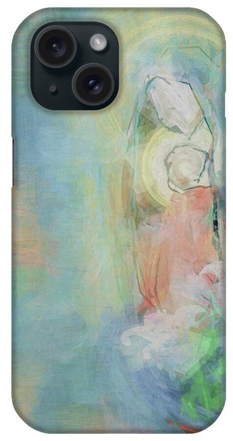Digitalart iPhone Case featuring the digital art Mary Modern 1 by Terry Davis