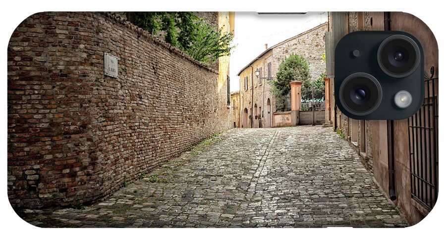 Alley iPhone Case featuring the photograph medieval alley in Romagna by Vivida Photo PC
