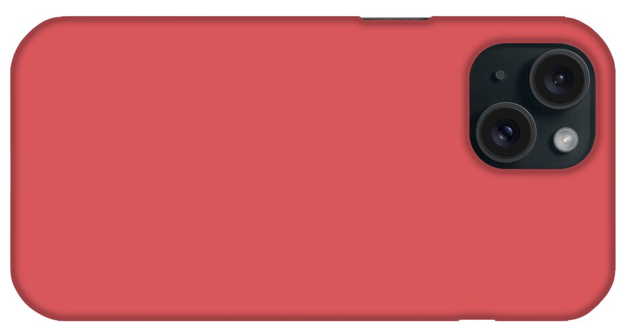 Medium. Coral iPhone Case featuring the digital art Medium Coral Solid Plain Color for Home Decor Pillows and Blanks by Delynn Addams