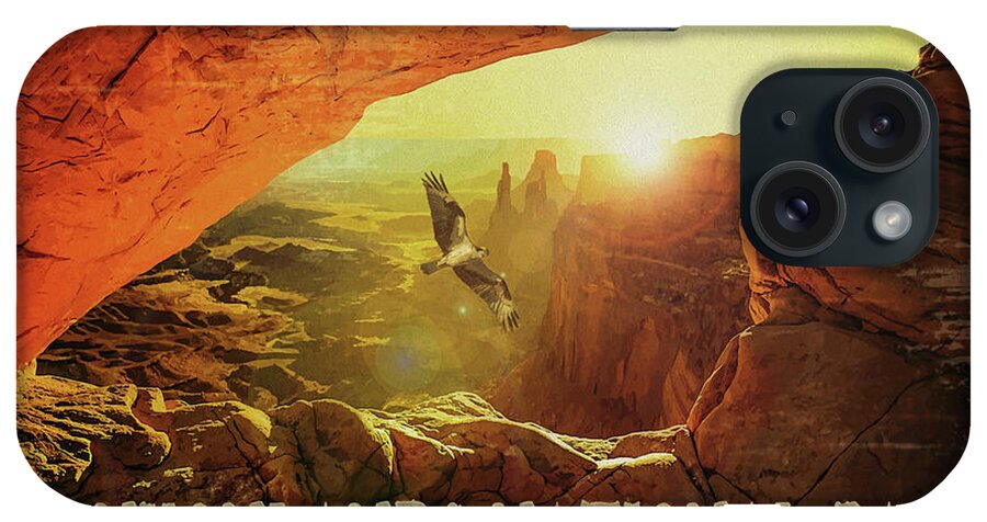 Mesa Arch iPhone Case featuring the mixed media Mesa Arch by Old Red Truck