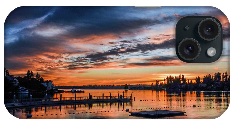 Meydenbauer Bay Park iPhone Case featuring the photograph Meydenbauer Bay Sunset by Emerita Wheeling