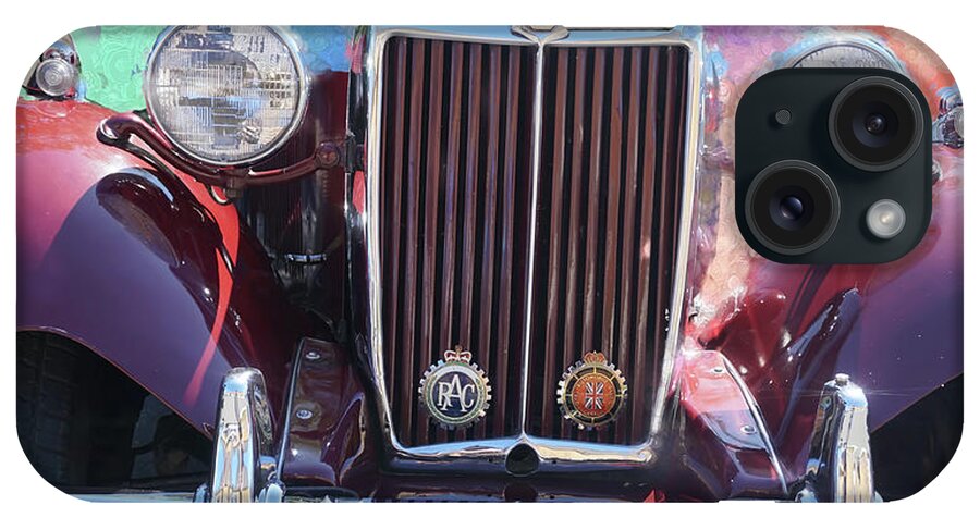 Car iPhone Case featuring the photograph MG Roadster Front End by Cathy Anderson