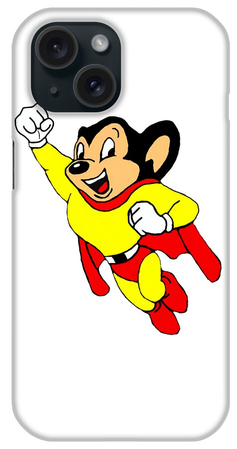 Mouse iPhone Case featuring the mixed media Mighty Mouse Small But Mighty by Movie Poster Prints