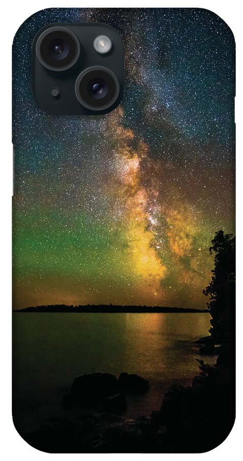 Milky Way iPhone Case featuring the photograph Milky Way And Northern Lights Over Isle Royale by Owen Weber