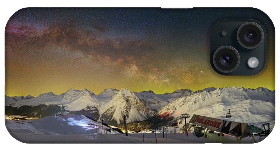 Mountains iPhone Case featuring the photograph Milkyway over Toblerone by Ralf Rohner