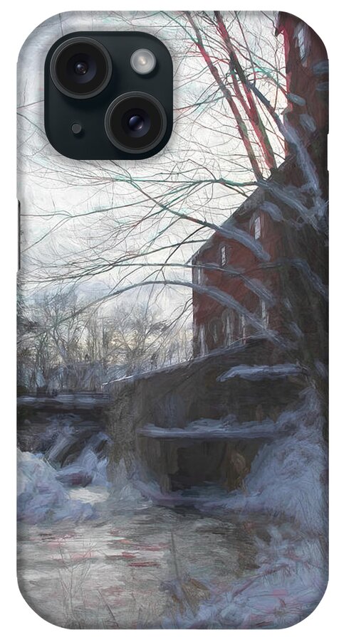 New England Mill iPhone Case featuring the photograph Mill on Brown River in Jericho Vermont by Jeff Folger