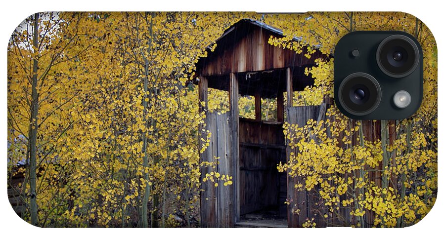 Fall iPhone Case featuring the photograph Miner's Delight Smoke House in Fall by Laura Terriere