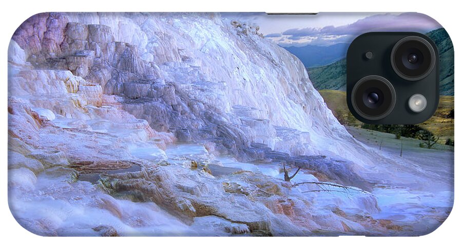 00586256 iPhone Case featuring the photograph Minerva Terrace Hot Spring, Yellowstone National Park, Wyoming by Tim Fitzharris