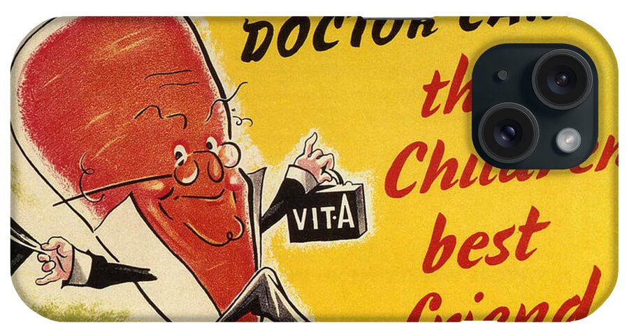 Anthropomorphism iPhone Case featuring the drawing Ministry Of Food Poster, C.1940 by English School