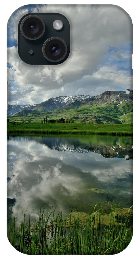 Colorado iPhone Case featuring the photograph Mirror Image at Mountain Village Colorao by Ray Mathis