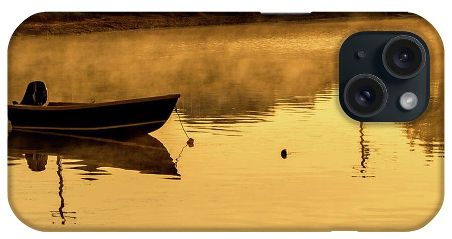 In Rustico Harbor iPhone Case featuring the photograph Mist on the Water by Marcy Wielfaert