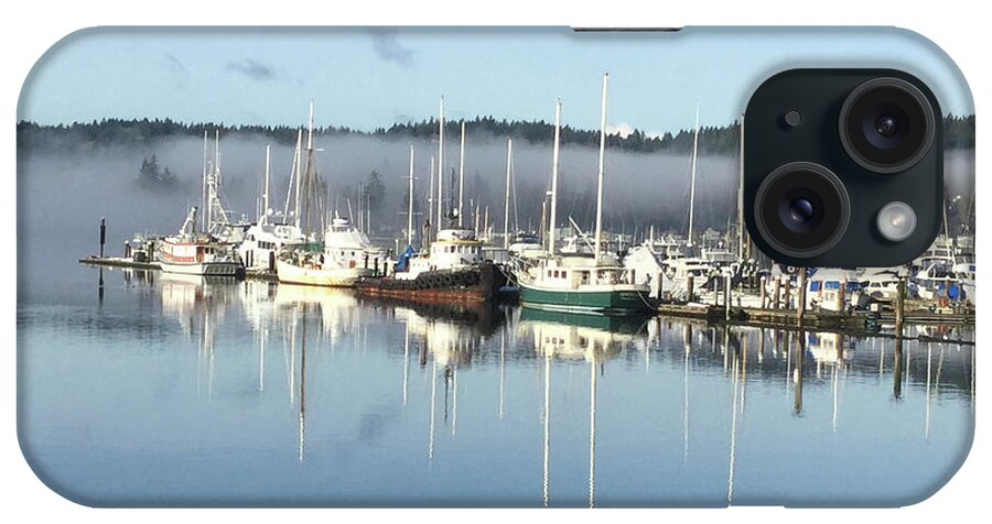 Liberty iPhone Case featuring the photograph Misty Liberty Bay by Aicy Karbstein